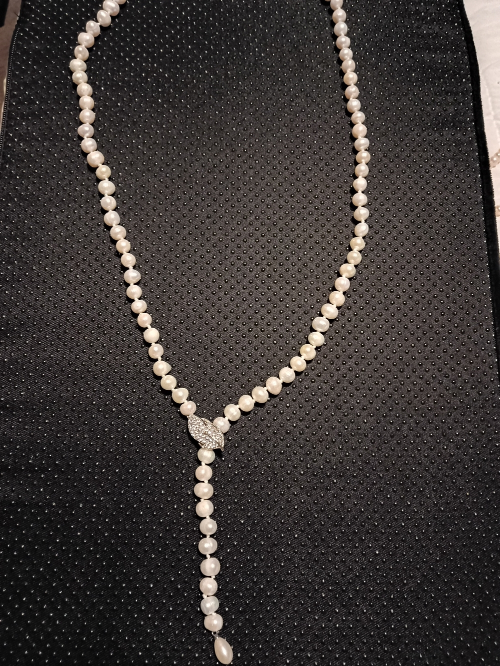 925 7-8 mm natural  south sea white  Pearl necklace 21.65 inches